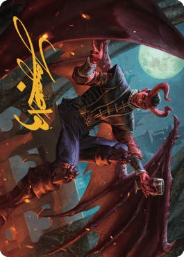 Raphael, Fiendish Savior Art Card (40) (Gold-Stamped Signature) [Commander Legends: Battle for Baldur's Gate Art Series] MTG Single Magic: The Gathering  | Multizone: Comics And Games