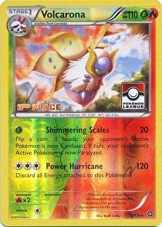Volcarona (15/114) (League Promo 3rd Place) [XY: Steam Siege] Pokemon Single Pokémon  | Multizone: Comics And Games