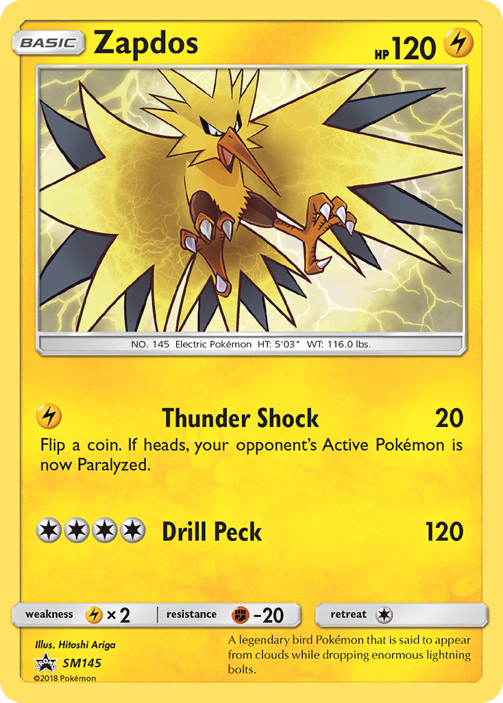 Zapdos (SM145) [Sun & Moon: Black Star Promos] Pokemon Single Pokémon  | Multizone: Comics And Games