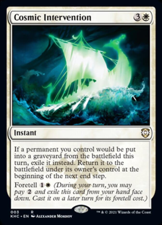 Cosmic Intervention [Kaldheim Commander] MTG Single Magic: The Gathering  | Multizone: Comics And Games