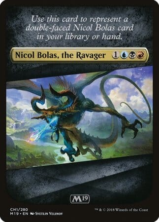 Checklist Card - Core Set 2019 (Nicol Bolas, the Ravager) [Core Set 2019 Tokens] MTG Single Magic: The Gathering  | Multizone: Comics And Games