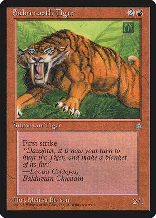 Sabretooth Tiger [Ice Age] MTG Single Magic: The Gathering  | Multizone: Comics And Games