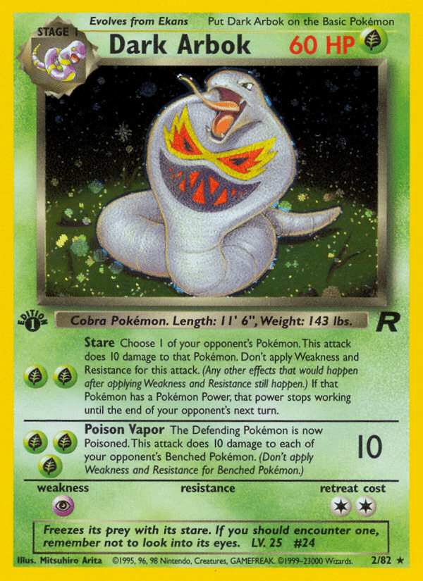 Dark Arbok (2/82) [Team Rocket 1st Edition] Pokemon Single Pokémon  | Multizone: Comics And Games