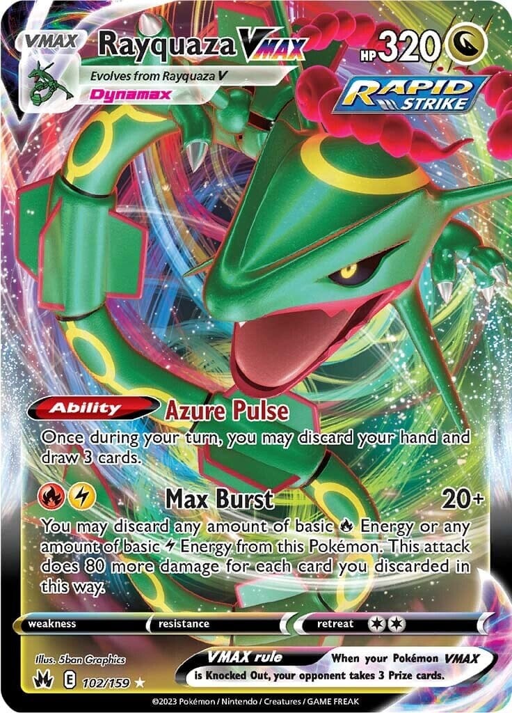 Rayquaza VMAX (102/159) (102) [Sword & Shield: Crown Zenith] Pokemon Single Pokémon  | Multizone: Comics And Games