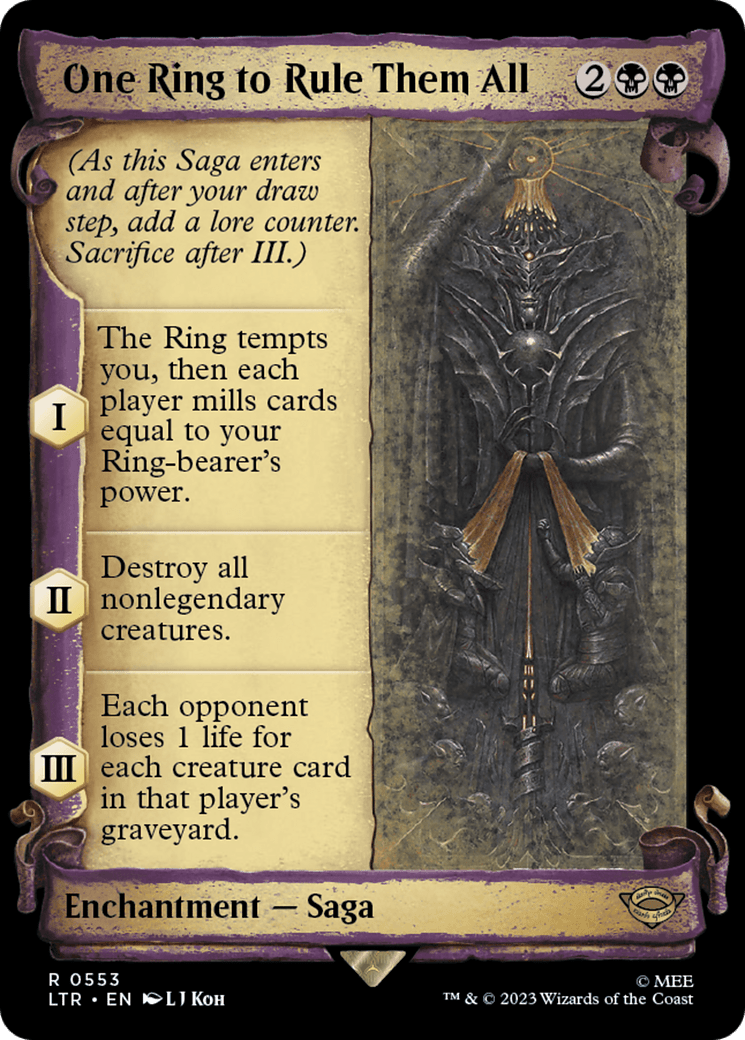One Ring to Rule Them All [The Lord of the Rings: Tales of Middle-Earth Showcase Scrolls] MTG Single Magic: The Gathering  | Multizone: Comics And Games
