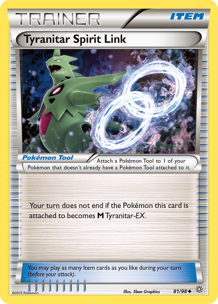 Tyranitar Spirit Link (81/98) [XY: Ancient Origins] Pokemon Single Pokémon  | Multizone: Comics And Games