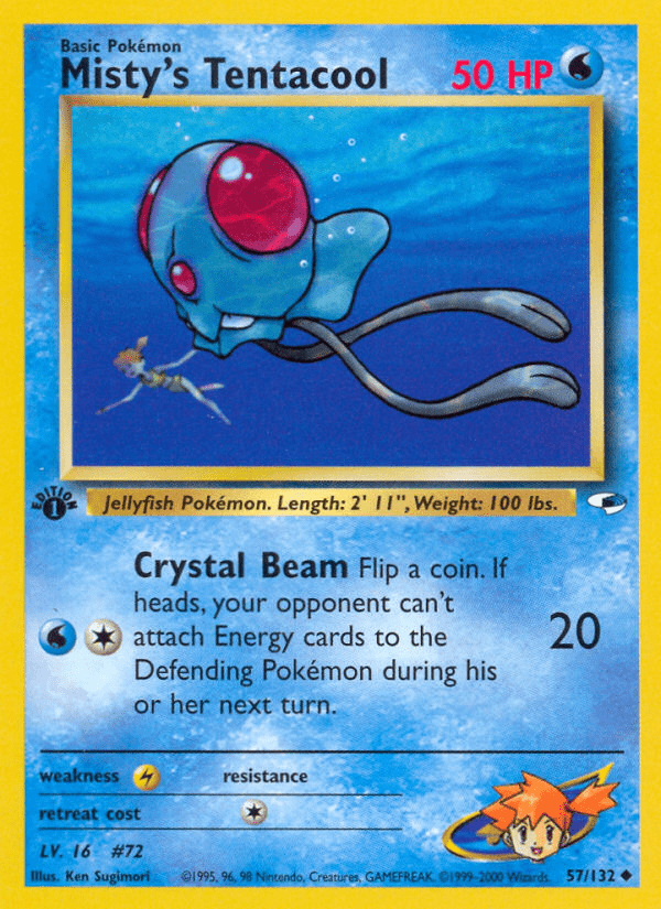 Misty's Tentacool (57/132) [Gym Heroes 1st Edition] Pokemon Single Pokémon  | Multizone: Comics And Games