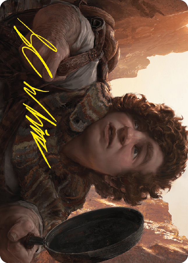 Sam, Loyal Attendant Art Card (Gold-Stamped Signature) [The Lord of the Rings: Tales of Middle-earth Art Series] MTG Single Magic: The Gathering  | Multizone: Comics And Games