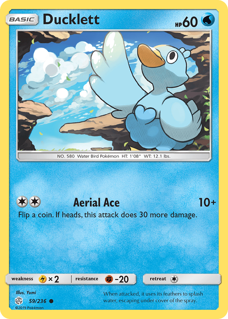 Ducklett (59/236) [Sun & Moon: Cosmic Eclipse] Pokemon Single Pokémon  | Multizone: Comics And Games
