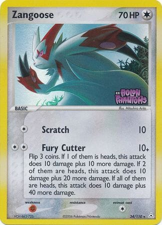 Zangoose (34/110) (Stamped) [EX: Holon Phantoms] Pokemon Single Pokémon  | Multizone: Comics And Games