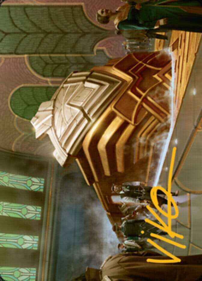 Capenna Express Art Card (Gold-Stamped Signature) [Streets of New Capenna Art Series] MTG Single Magic: The Gathering  | Multizone: Comics And Games