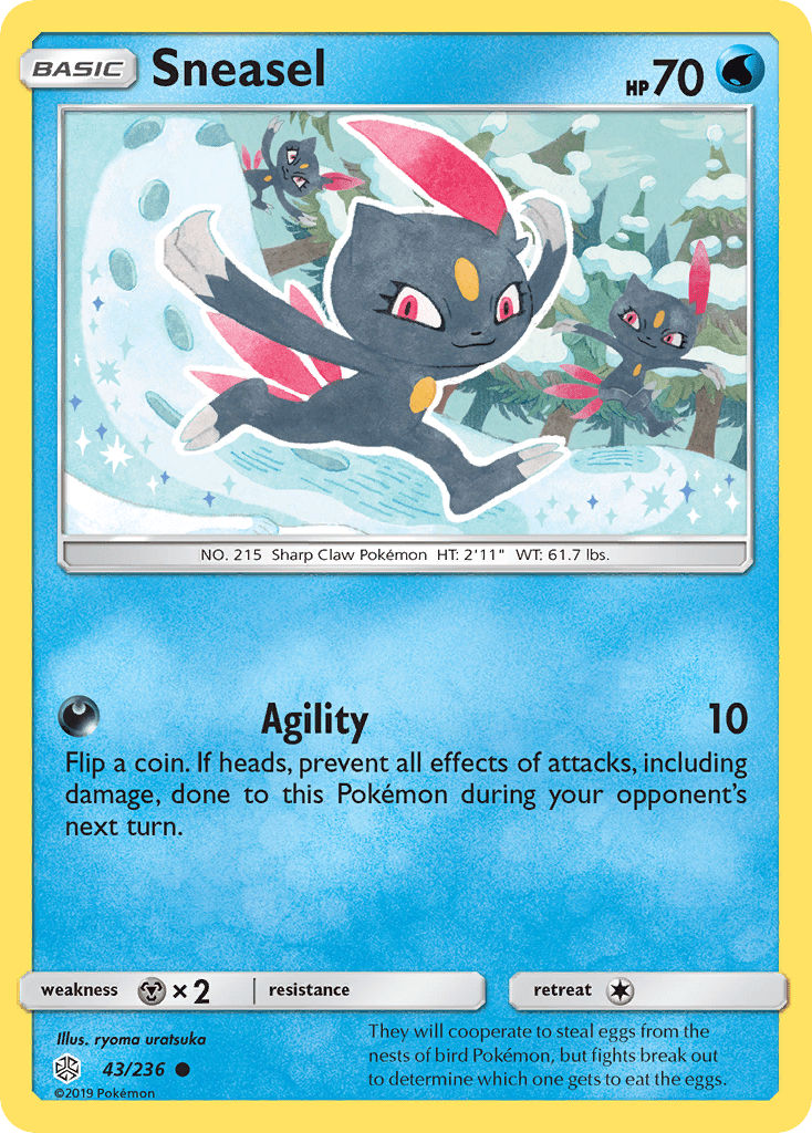Sneasel (43/236) [Sun & Moon: Cosmic Eclipse] Pokemon Single Pokémon  | Multizone: Comics And Games