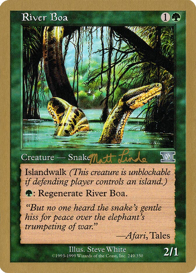 River Boa (Matt Linde) [World Championship Decks 1999] MTG Single Magic: The Gathering  | Multizone: Comics And Games