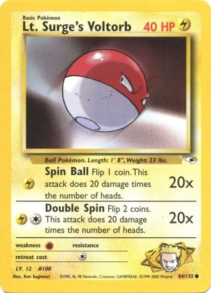 Lt. Surge's Voltorb (84/132) [Gym Heroes Unlimited] Pokemon Single Pokémon  | Multizone: Comics And Games