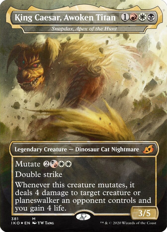 Snapdax, Apex of the Hunt - King Caesar, Awoken Titan (Godzilla Series) [Ikoria: Lair of Behemoths] MTG Single Magic: The Gathering  | Multizone: Comics And Games