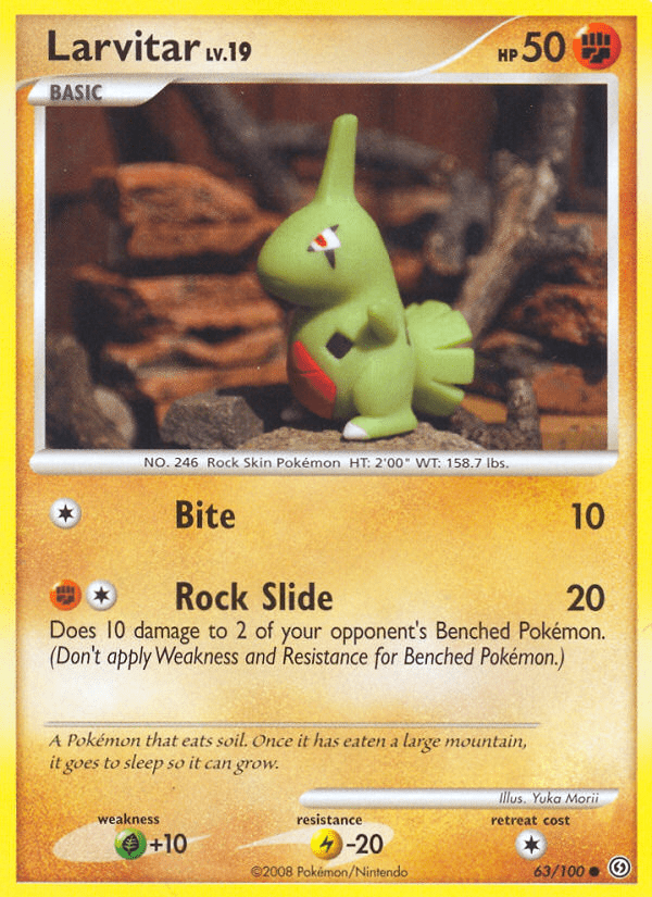 Larvitar (63/100) [Diamond & Pearl: Stormfront] Pokemon Single Pokémon  | Multizone: Comics And Games