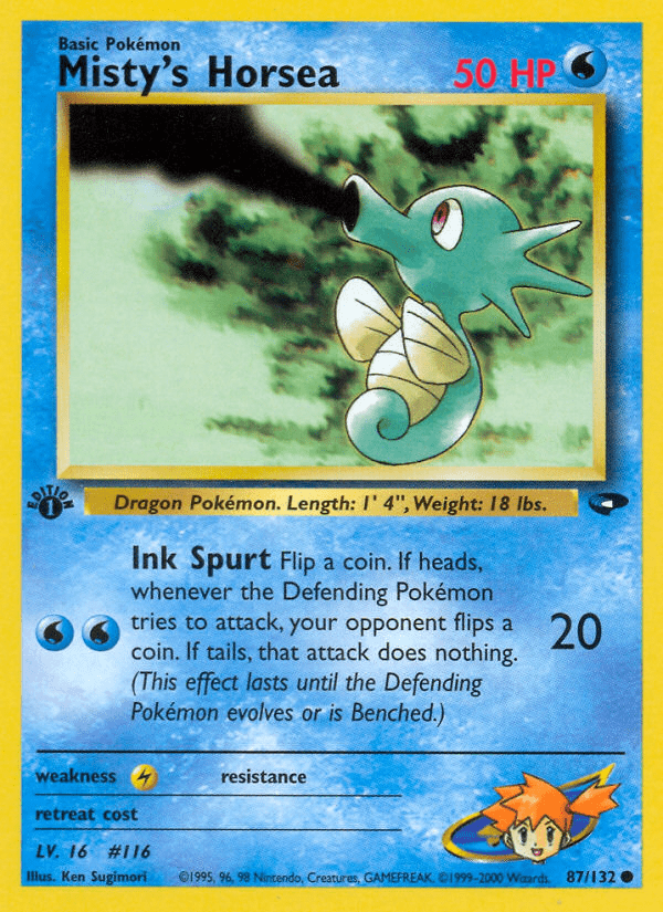 Misty's Horsea (87/132) [Gym Challenge 1st Edition] Pokemon Single Pokémon  | Multizone: Comics And Games