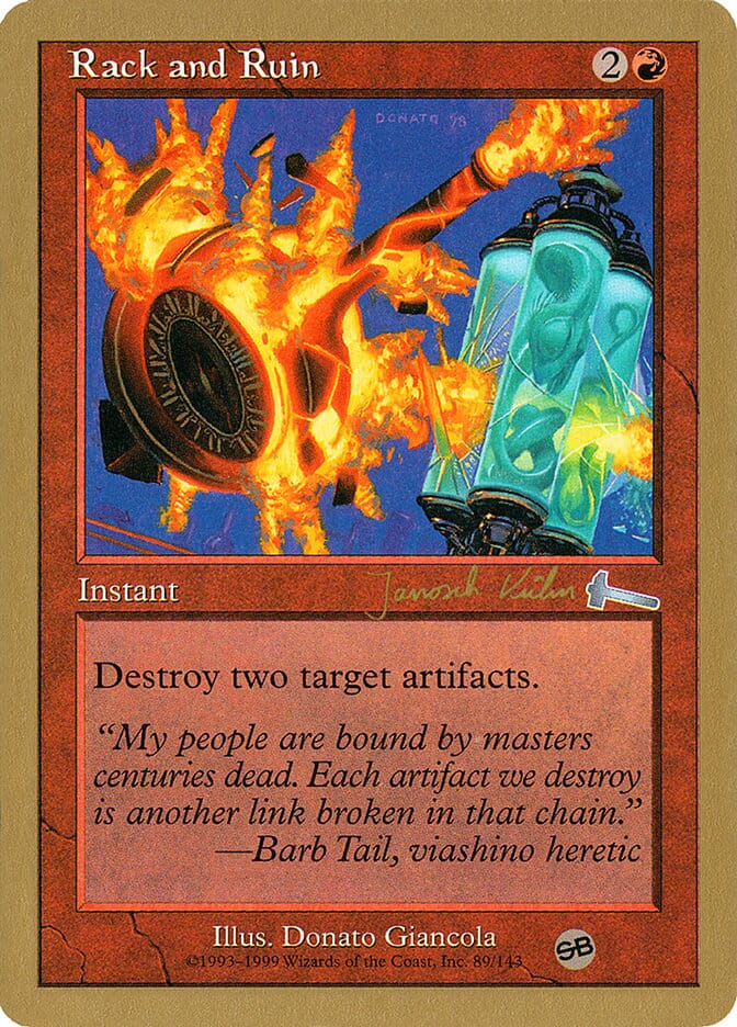 Rack and Ruin (Janosch Kuhn) (SB) [World Championship Decks 2000] MTG Single Magic: The Gathering  | Multizone: Comics And Games