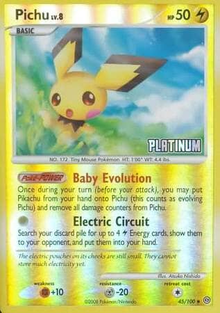 Pichu (45/100) [Burger King Promos: 2009 Collection] Pokemon Single Pokémon  | Multizone: Comics And Games