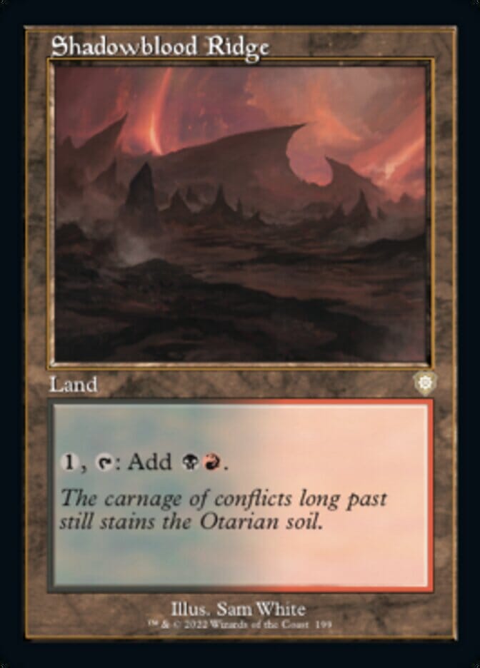 Shadowblood Ridge (Retro) [The Brothers' War Commander] MTG Single Magic: The Gathering  | Multizone: Comics And Games