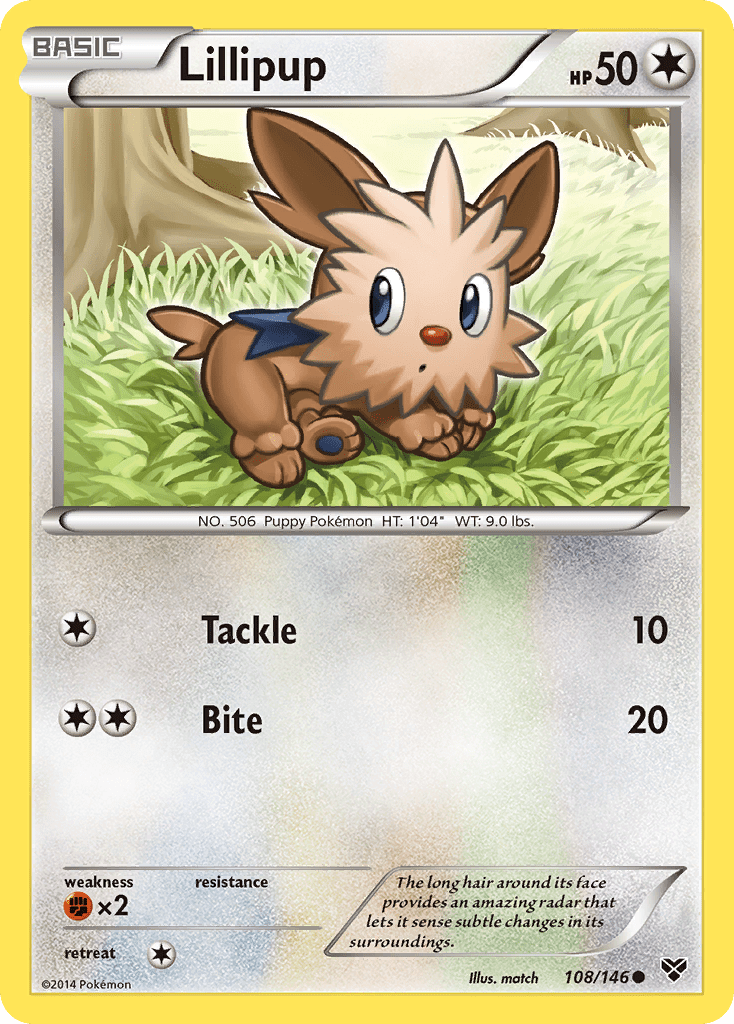 Lillipup (108/146) [XY: Base Set] Pokemon Single Pokémon  | Multizone: Comics And Games