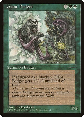 Giant Badger [HarperPrism Book Promos] MTG Single Magic: The Gathering  | Multizone: Comics And Games