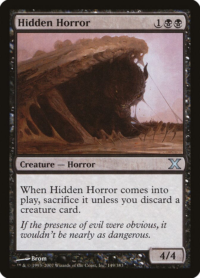 Hidden Horror [Tenth Edition] MTG Single Magic: The Gathering  | Multizone: Comics And Games