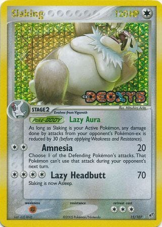 Slaking (15/107) (Stamped) [EX: Deoxys] Pokemon Single Pokémon  | Multizone: Comics And Games