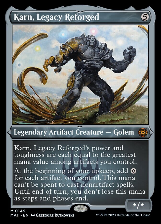 Karn, Legacy Reforged (Foil Etched) [March of the Machine: The Aftermath] MTG Single Magic: The Gathering  | Multizone: Comics And Games