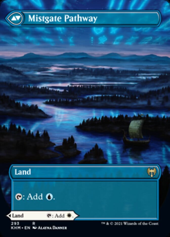 Hengegate Pathway // Mistgate Pathway (Borderless Alternate Art) [Kaldheim] MTG Single Magic: The Gathering  | Multizone: Comics And Games