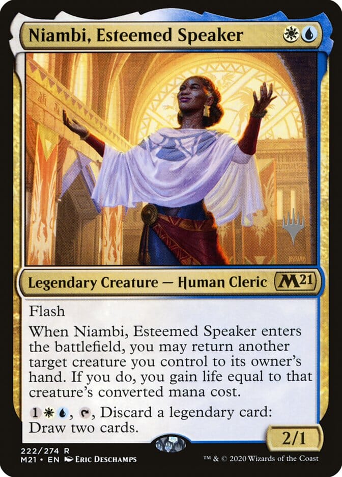 Niambi, Esteemed Speaker (Promo Pack) [Core Set 2021 Promos] MTG Single Magic: The Gathering  | Multizone: Comics And Games