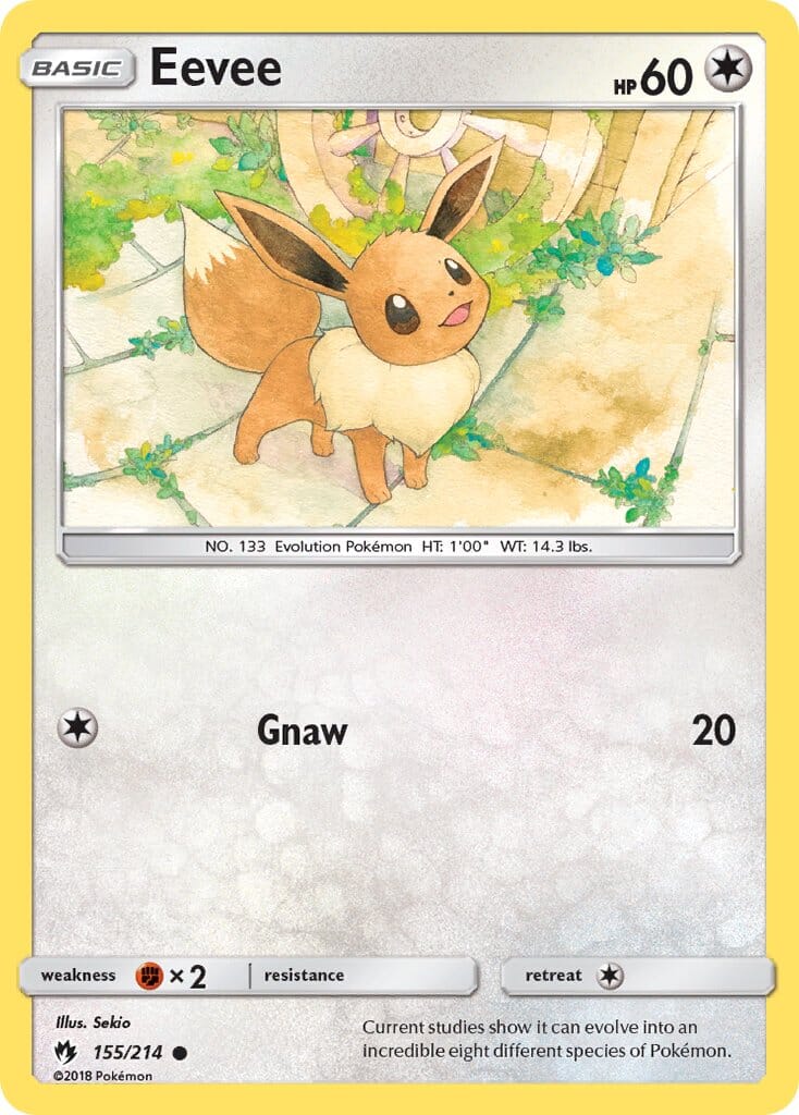 Eevee (155/214) (Let's Play, Eevee Cracked Ice Holo) (Theme Deck Exclusives) [Sun & Moon: Lost Thunder] Pokemon Single Pokémon  | Multizone: Comics And Games