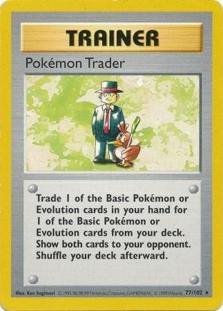 Pokemon Trader (77/102) [Base Set Shadowless Unlimited] Pokemon Single Pokémon  | Multizone: Comics And Games