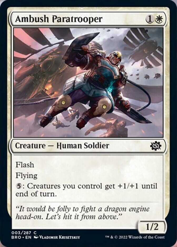 Ambush Paratrooper [The Brothers' War] MTG Single Magic: The Gathering  | Multizone: Comics And Games