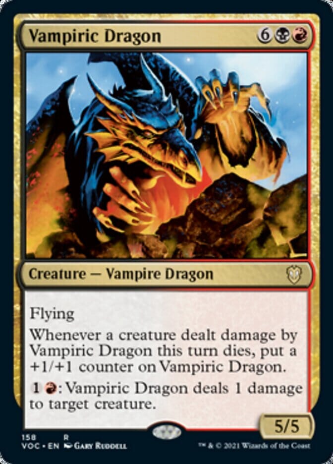 Vampiric Dragon [Innistrad: Crimson Vow Commander] MTG Single Magic: The Gathering  | Multizone: Comics And Games