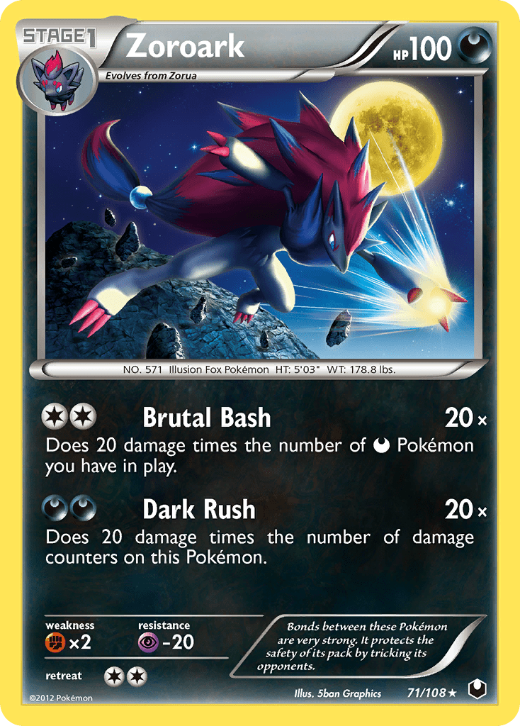 Zoroark (71/108) [Black & White: Dark Explorers] Pokemon Single Pokémon  | Multizone: Comics And Games