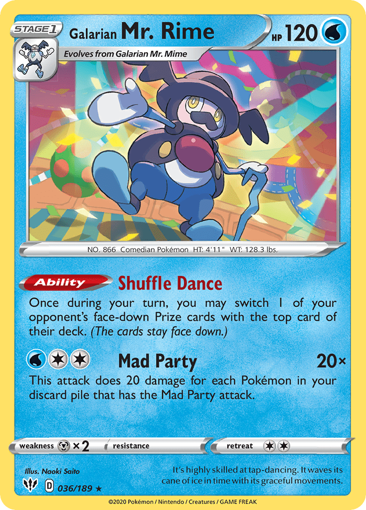 Galarian Mr. Rime (036/189) [Sword & Shield: Darkness Ablaze] Pokemon Single Pokémon  | Multizone: Comics And Games