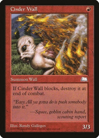 Cinder Wall [Weatherlight] MTG Single Magic: The Gathering  | Multizone: Comics And Games