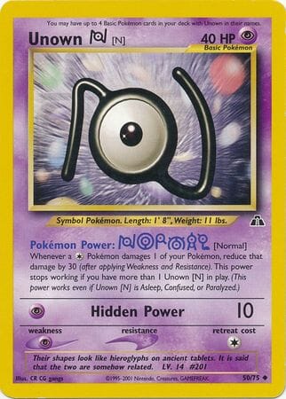 Unown [N] (50/75) [Neo Discovery Unlimited] Pokemon Single Pokémon  | Multizone: Comics And Games