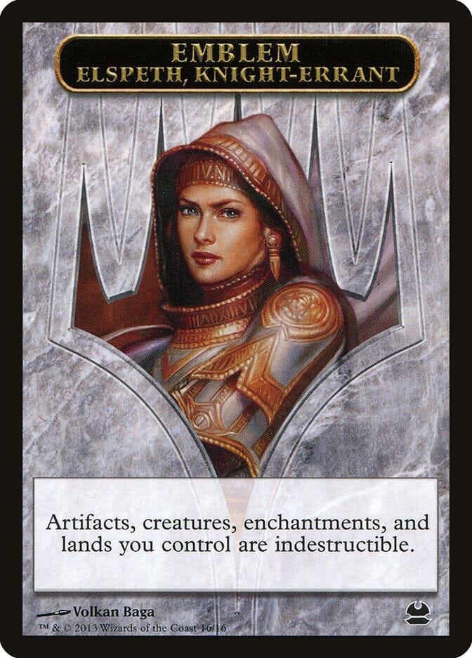 Elspeth, Knight-Errant Emblem [Modern Masters Tokens] MTG Single Magic: The Gathering  | Multizone: Comics And Games