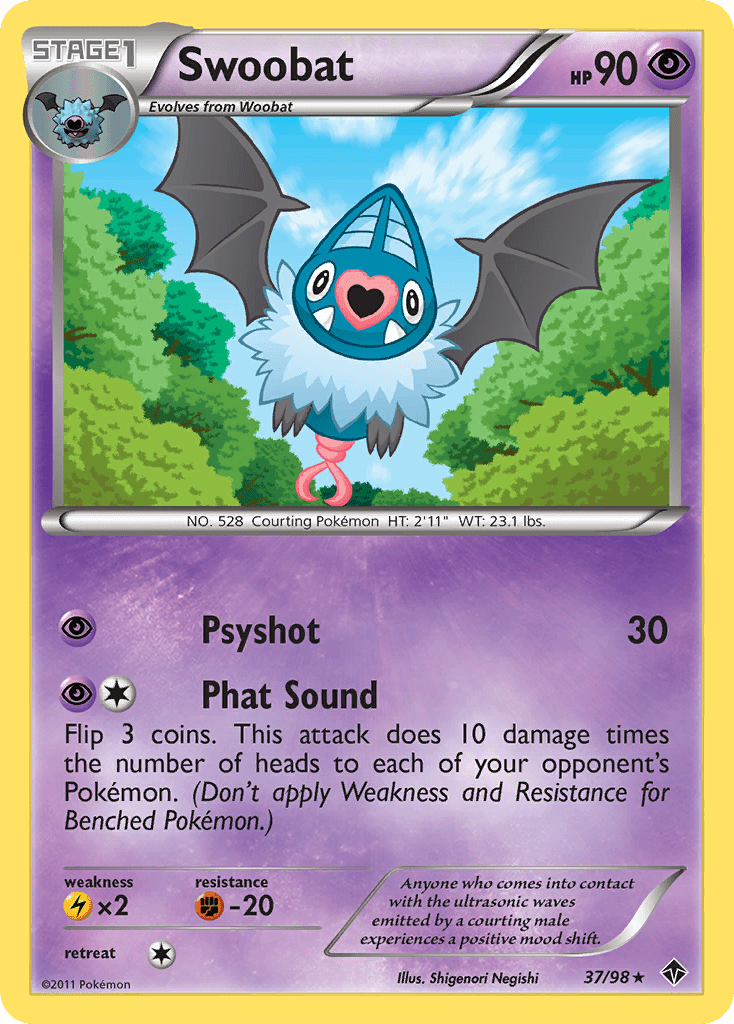 Swoobat (37/98) [Black & White: Emerging Powers] Pokemon Single Pokémon  | Multizone: Comics And Games