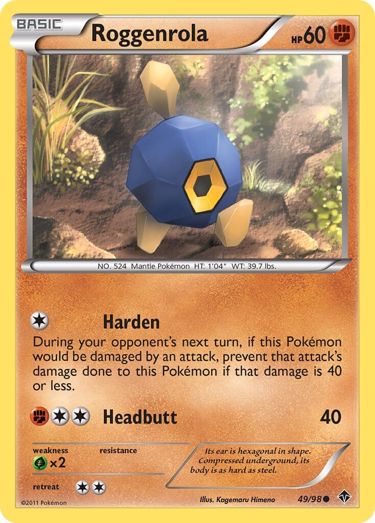 Roggenrola (49/98) (Cracked Ice Holo) (Blister Exclusive) [Black & White: Emerging Powers] Pokemon Single Pokémon  | Multizone: Comics And Games