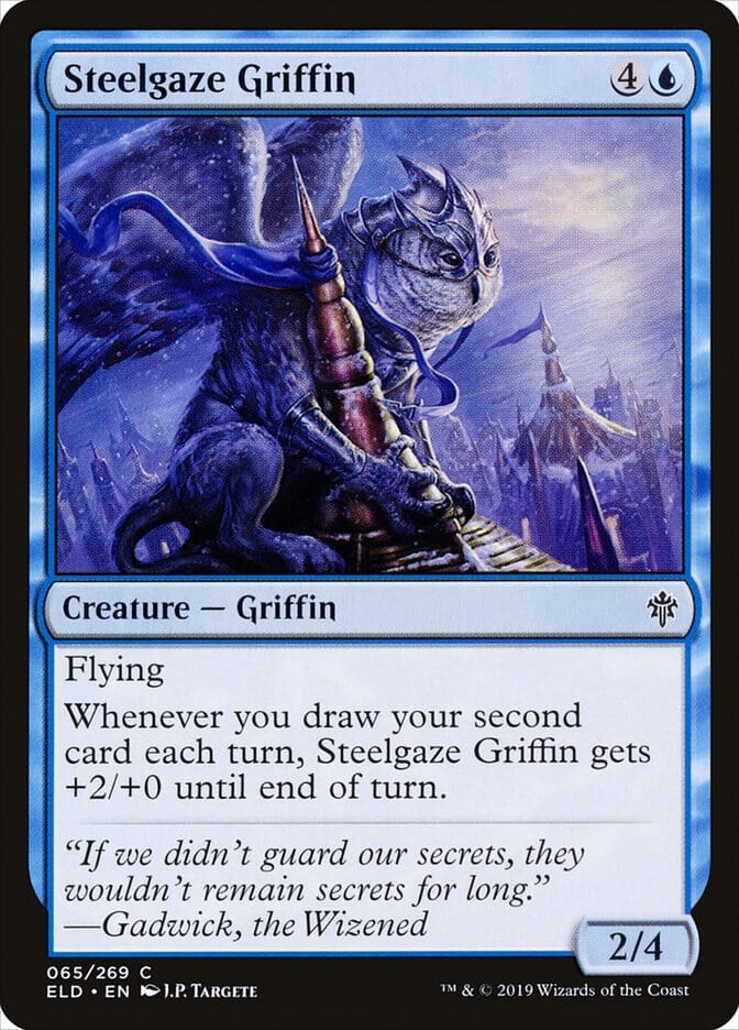 Steelgaze Griffin [Throne of Eldraine] MTG Single Magic: The Gathering  | Multizone: Comics And Games