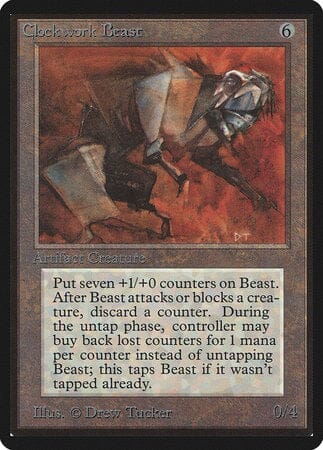 Clockwork Beast [Limited Edition Beta] MTG Single Magic: The Gathering  | Multizone: Comics And Games