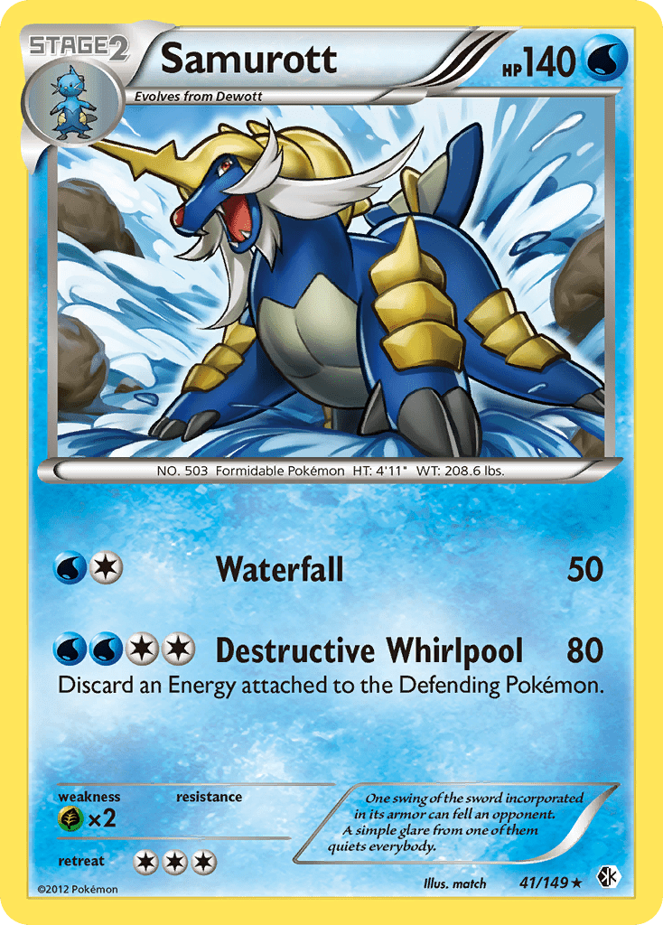 Samurott (41/149) [Black & White: Boundaries Crossed] Pokemon Single Pokémon  | Multizone: Comics And Games