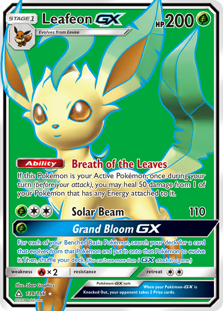 Leafeon GX (139/156) [Sun & Moon: Ultra Prism] Pokemon Single Pokémon  | Multizone: Comics And Games