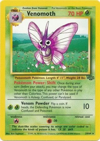 Venomoth (29/64) [Jungle Unlimited] Pokemon Single Pokémon  | Multizone: Comics And Games