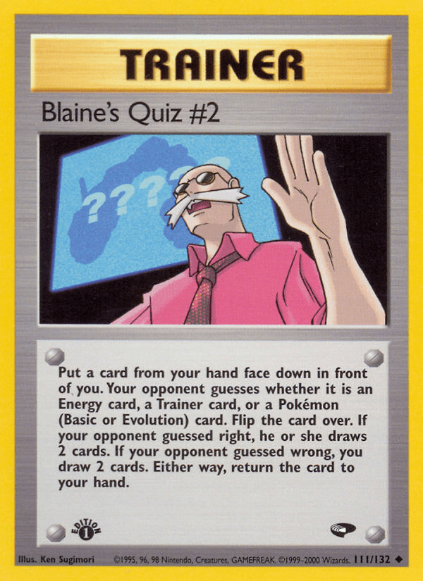 Blaine's Quiz #2 (111/132) [Gym Challenge 1st Edition] Pokemon Single Pokémon  | Multizone: Comics And Games