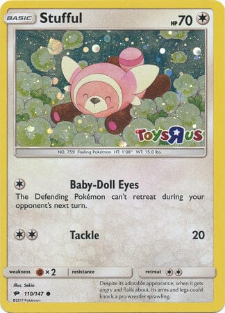 Stufful (110/147) (Toys R Us Promo) [Sun & Moon: Burning Shadows] Pokemon Single Pokémon  | Multizone: Comics And Games