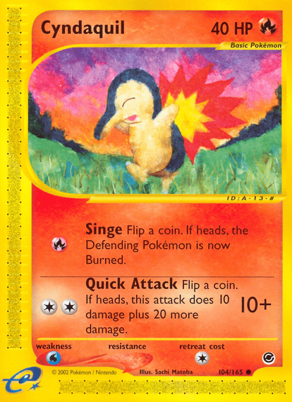 Cyndaquil (104/165) [Expedition: Base Set] Pokemon Single Pokémon  | Multizone: Comics And Games